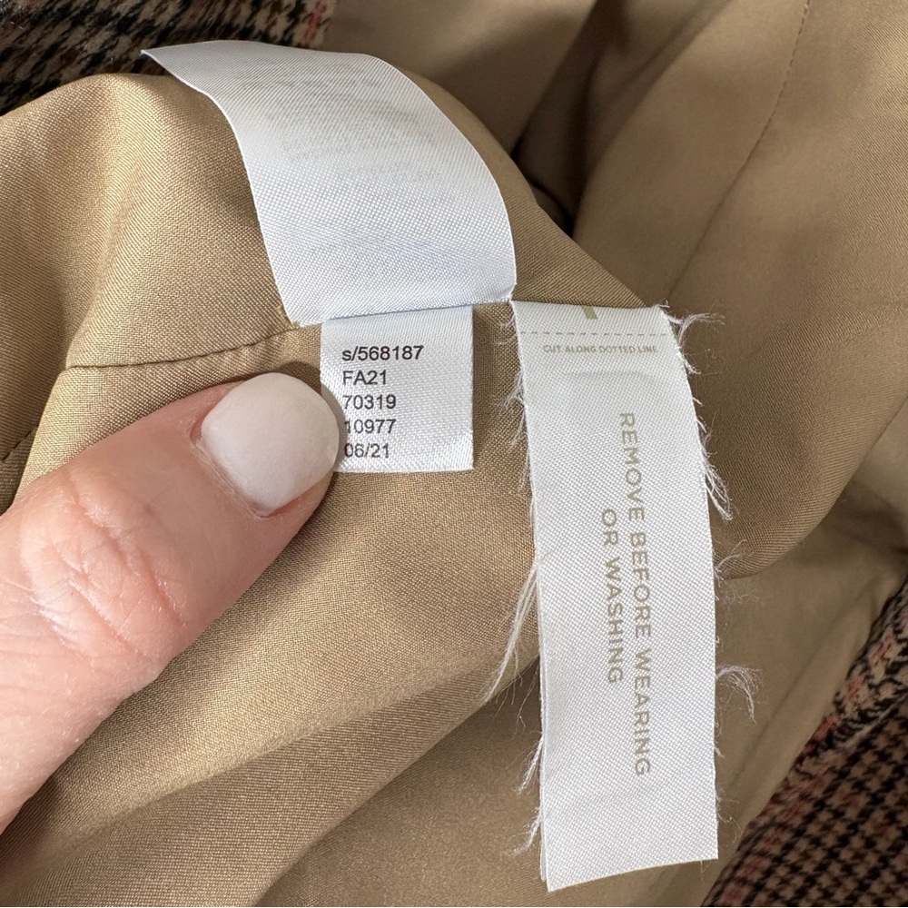 Ann Taylor The Hutton Blazer In Check Houndstooth Modern Neutral Beige Size 10 - Picture 9 of 11